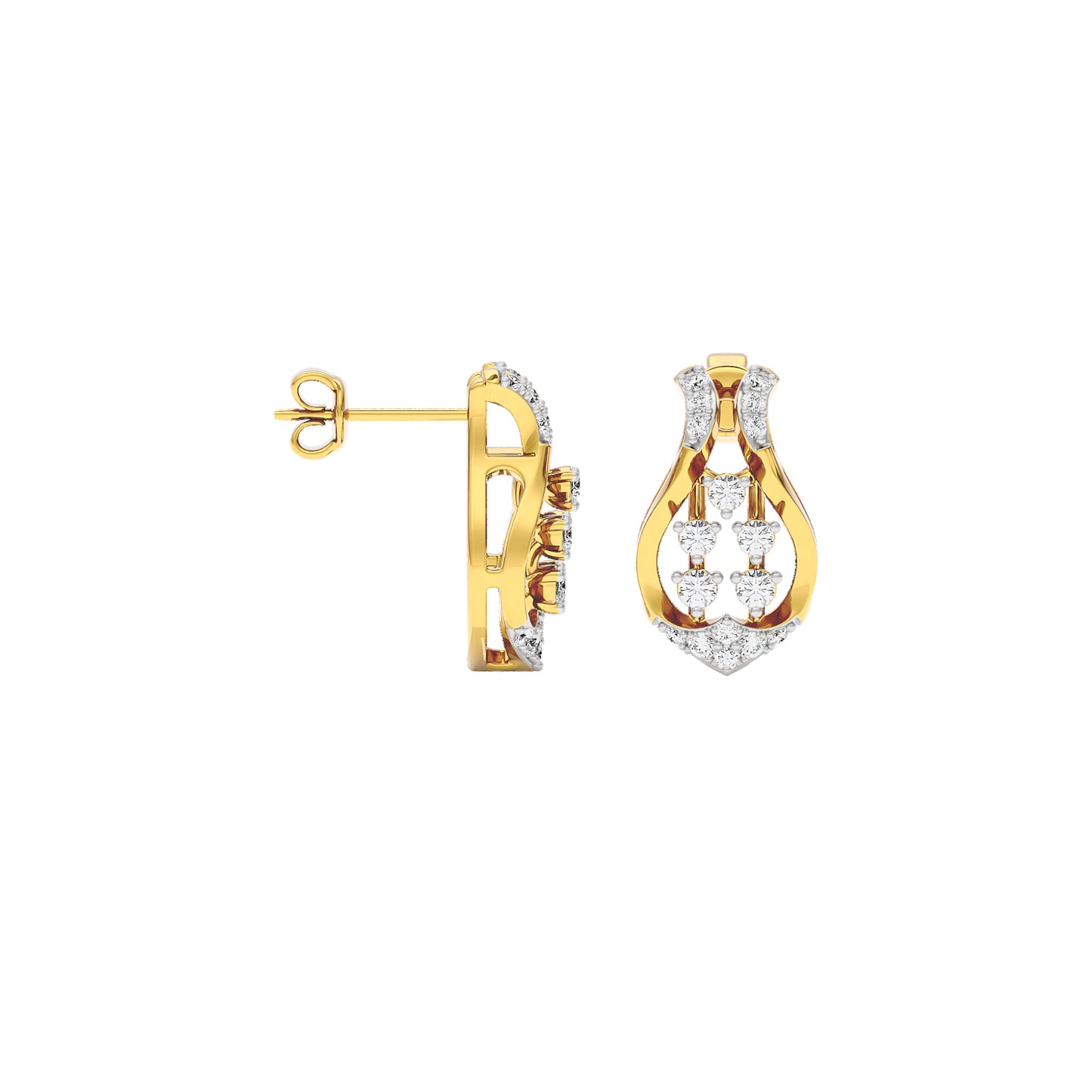 Gabrielle Diamond Earrings 18 KT / Yellow Gold