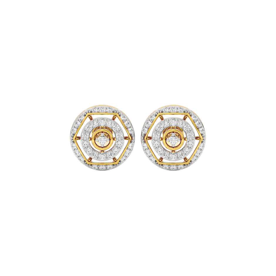 Indira Diamond Earrings 18 KT / Yellow Gold