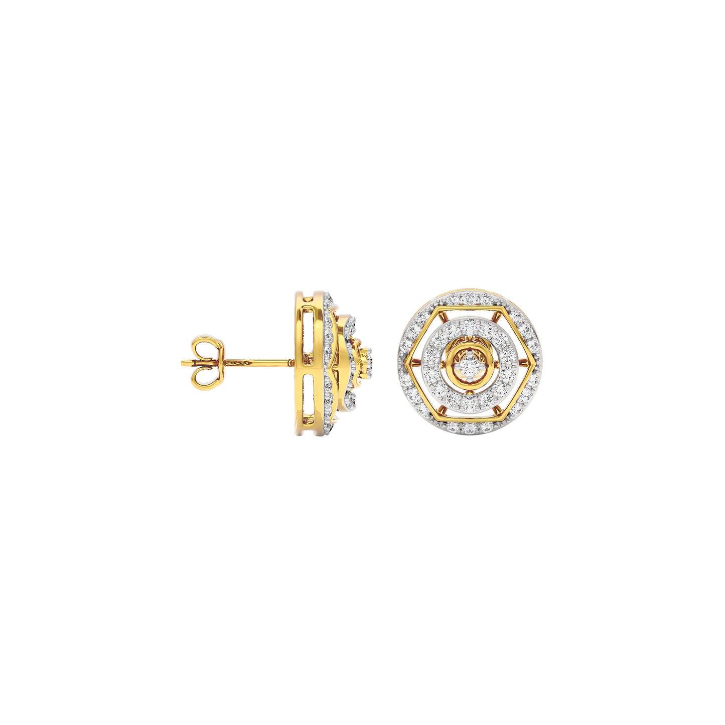 Indira Diamond Earrings 18 KT / Yellow Gold