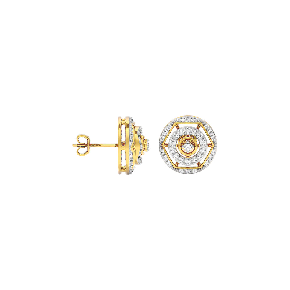 Indira Diamond Earrings 18 KT / Yellow Gold