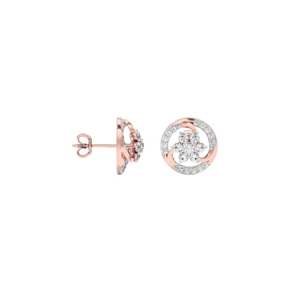 Glow in Wheels Diamond Earrings 18 KT / Rose Gold