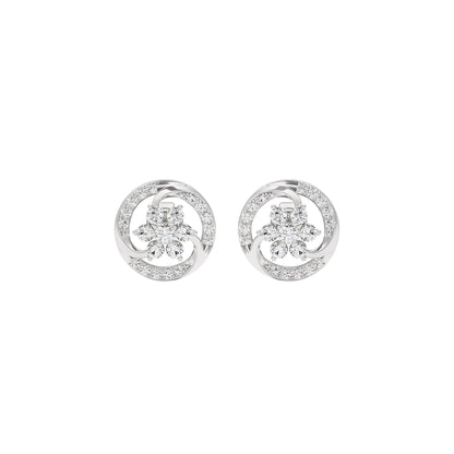 Glow in Wheels Diamond Earrings 18 KT / White Gold