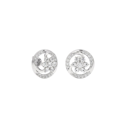 Glow in Wheels Diamond Earrings 18 KT / White Gold