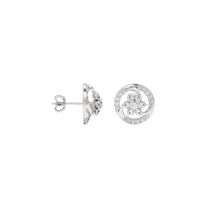 Glow in Wheels Diamond Earrings 18 KT / White Gold