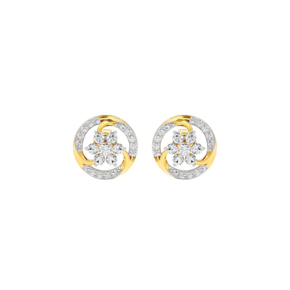 Glow in Wheels Diamond Earrings 18 KT / Yellow Gold