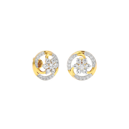 Glow in Wheels Diamond Earrings 18 KT / Yellow Gold
