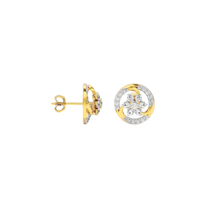 Glow in Wheels Diamond Earrings 18 KT / Yellow Gold