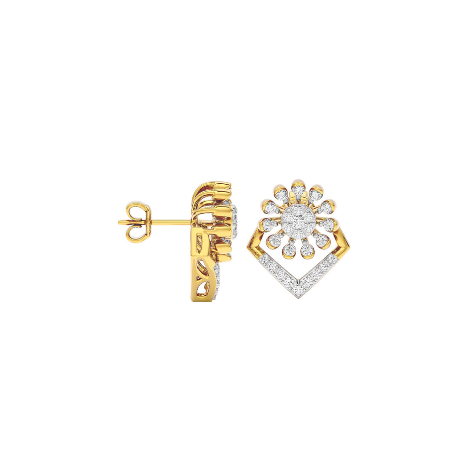 LiteLuxe Diamond Earrings 18 KT / Yellow Gold