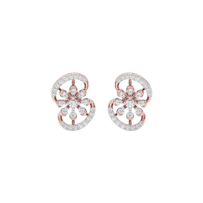 Swift Swirl Diamond Earrings 18 KT / Rose Gold