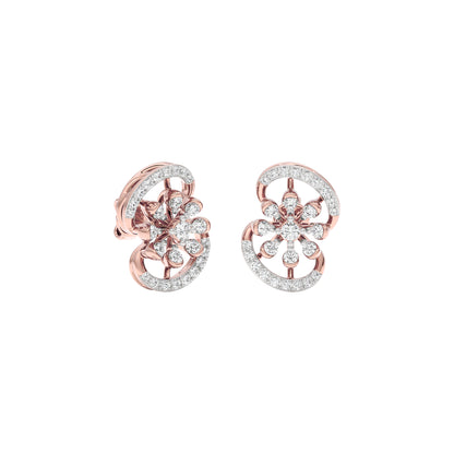 Swift Swirl Diamond Earrings 18 KT / Rose Gold