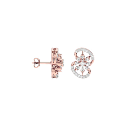 Swift Swirl Diamond Earrings 18 KT / Rose Gold