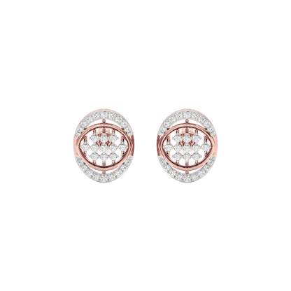 Gleaming Ripples Diamond Earrings 18 KT / Rose Gold