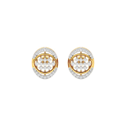 Gleaming Ripples Diamond Earrings 18 KT / Yellow Gold