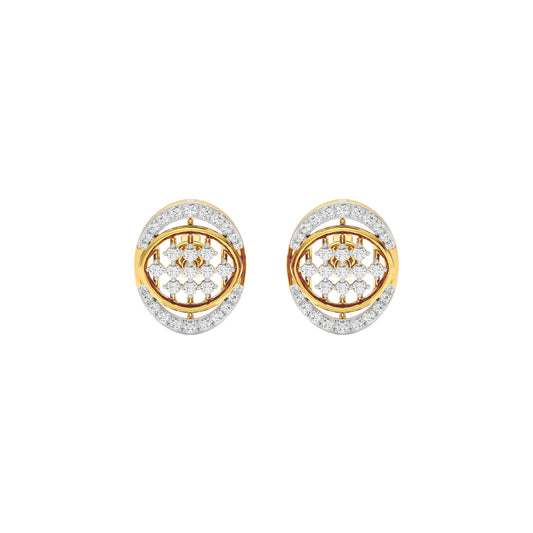 Gleaming Ripples Diamond Earrings 18 KT / Yellow Gold