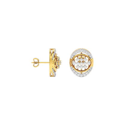 Gleaming Ripples Diamond Earrings 18 KT / Yellow Gold