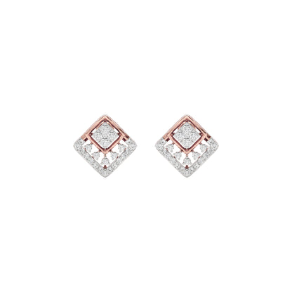 Cubic Glitter Diamond Earrings 18 KT / Rose Gold