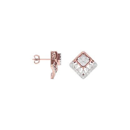 Cubic Glitter Diamond Earrings 18 KT / Rose Gold