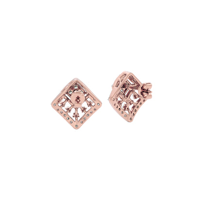 Cubic Glitter Diamond Earrings 18 KT / Rose Gold