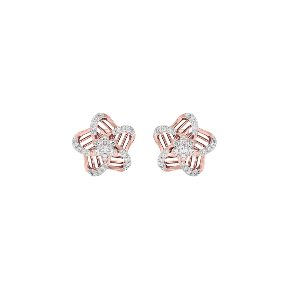 Starlit Diamond Earrings 18 KT / Rose Gold