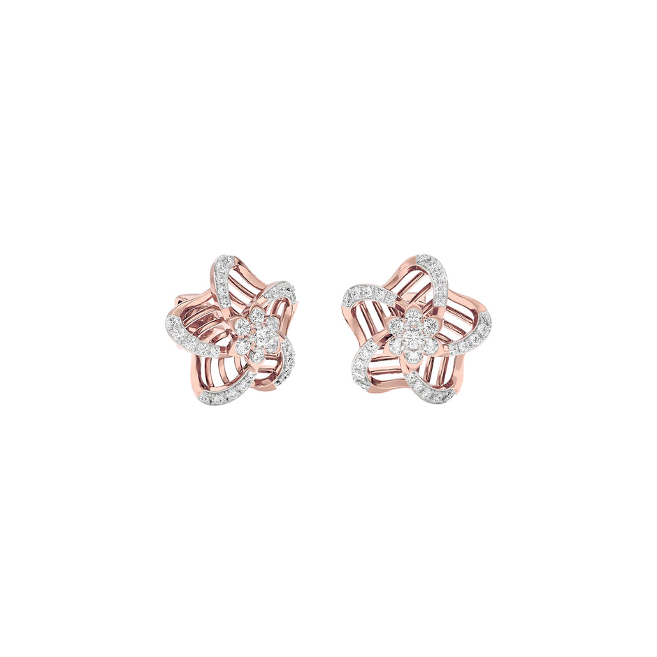 Starlit Diamond Earrings 18 KT / Rose Gold