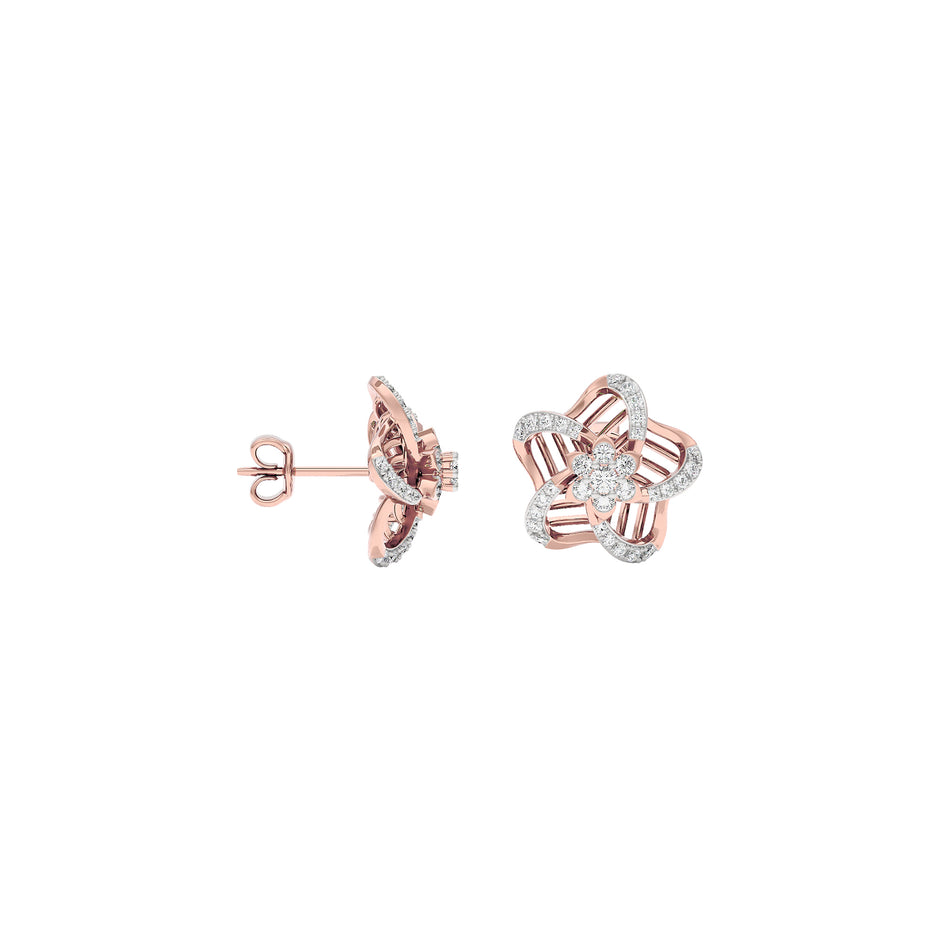Starlit Diamond Earrings 18 KT / Rose Gold