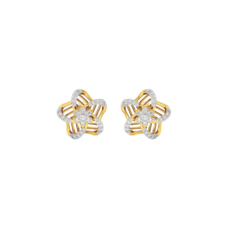 Starlit Diamond Earrings 18 KT / Yellow Gold
