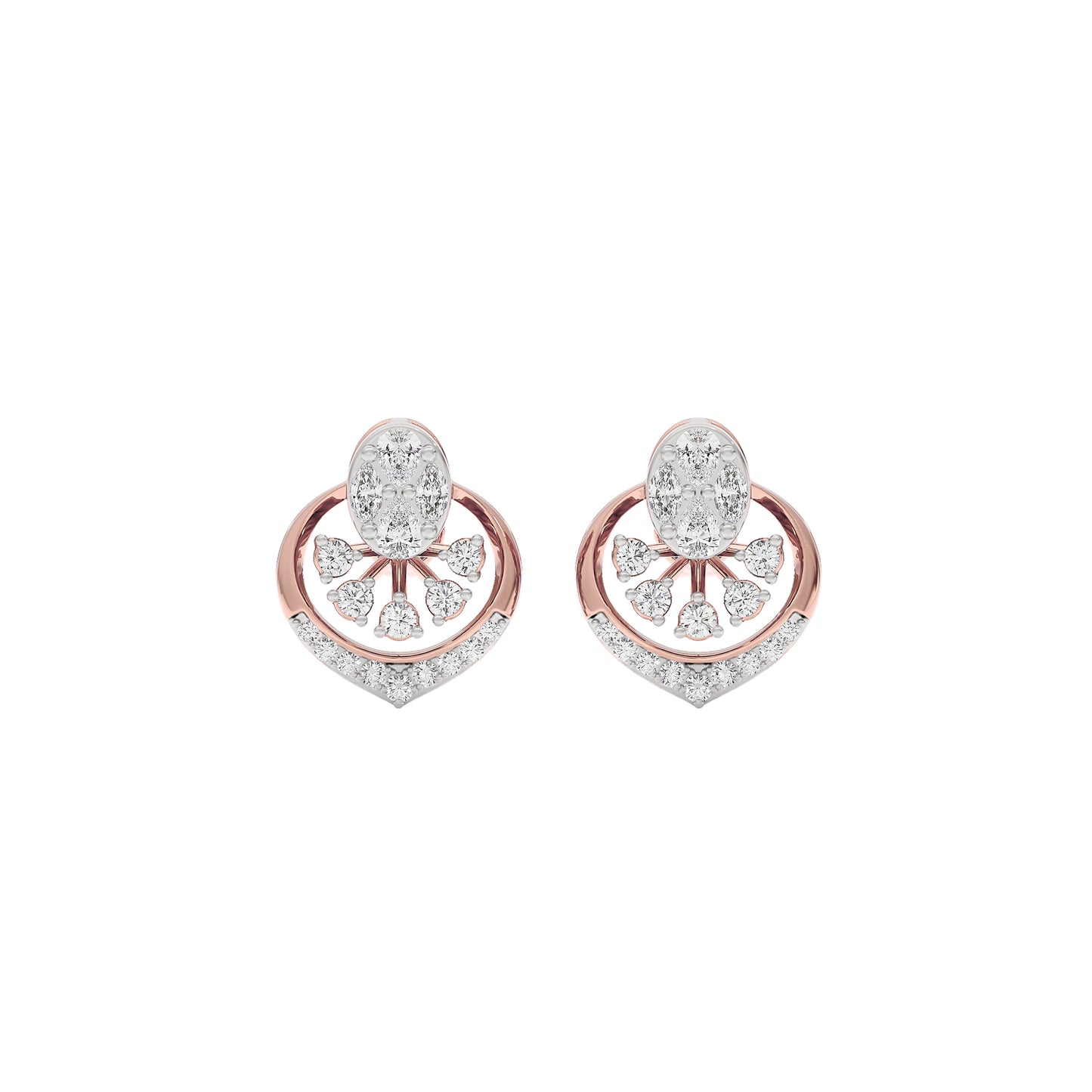 Twilight Glimmer Diamond Earrings 18 KT / Rose Gold