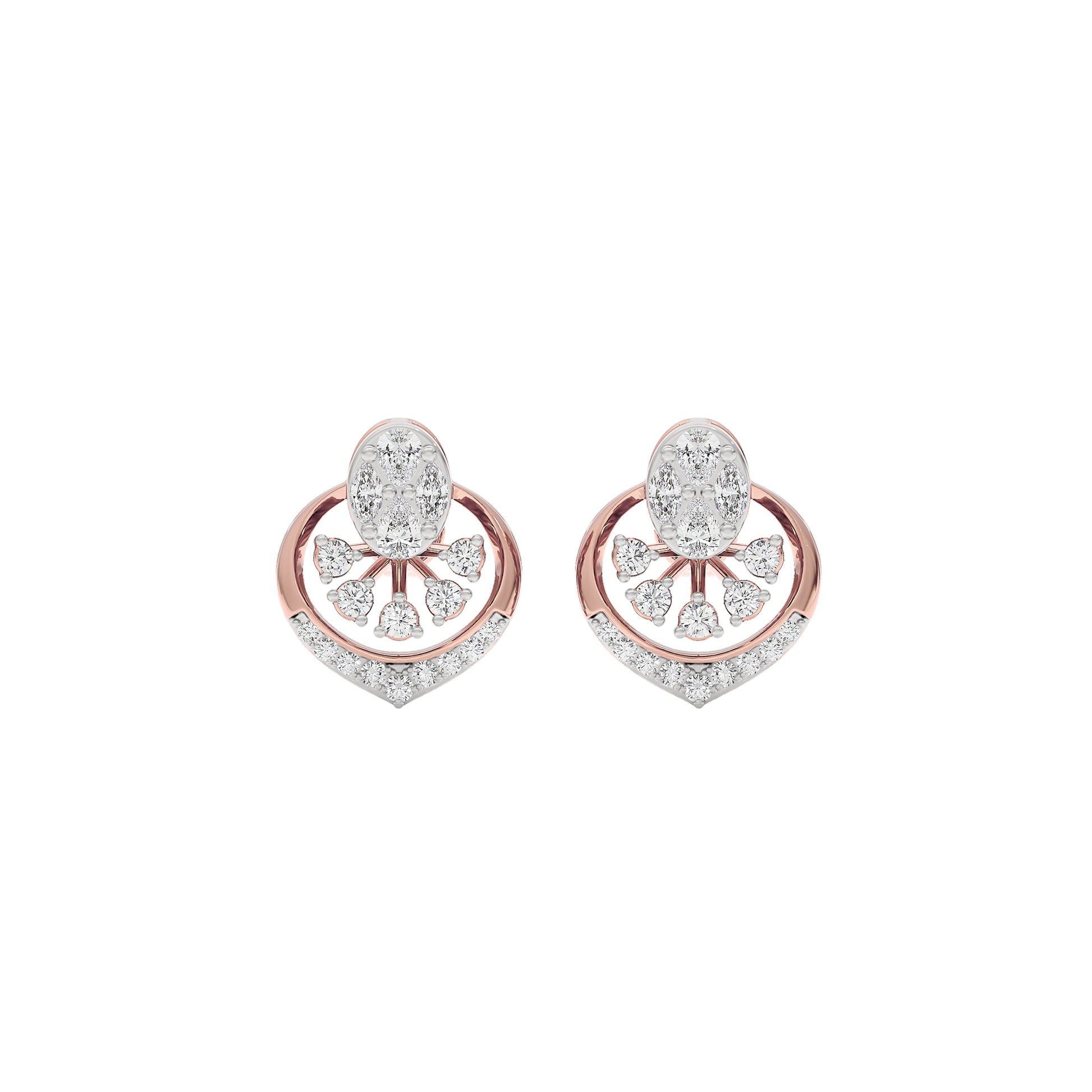 Twilight Glimmer Diamond Earrings 18 KT / Rose Gold