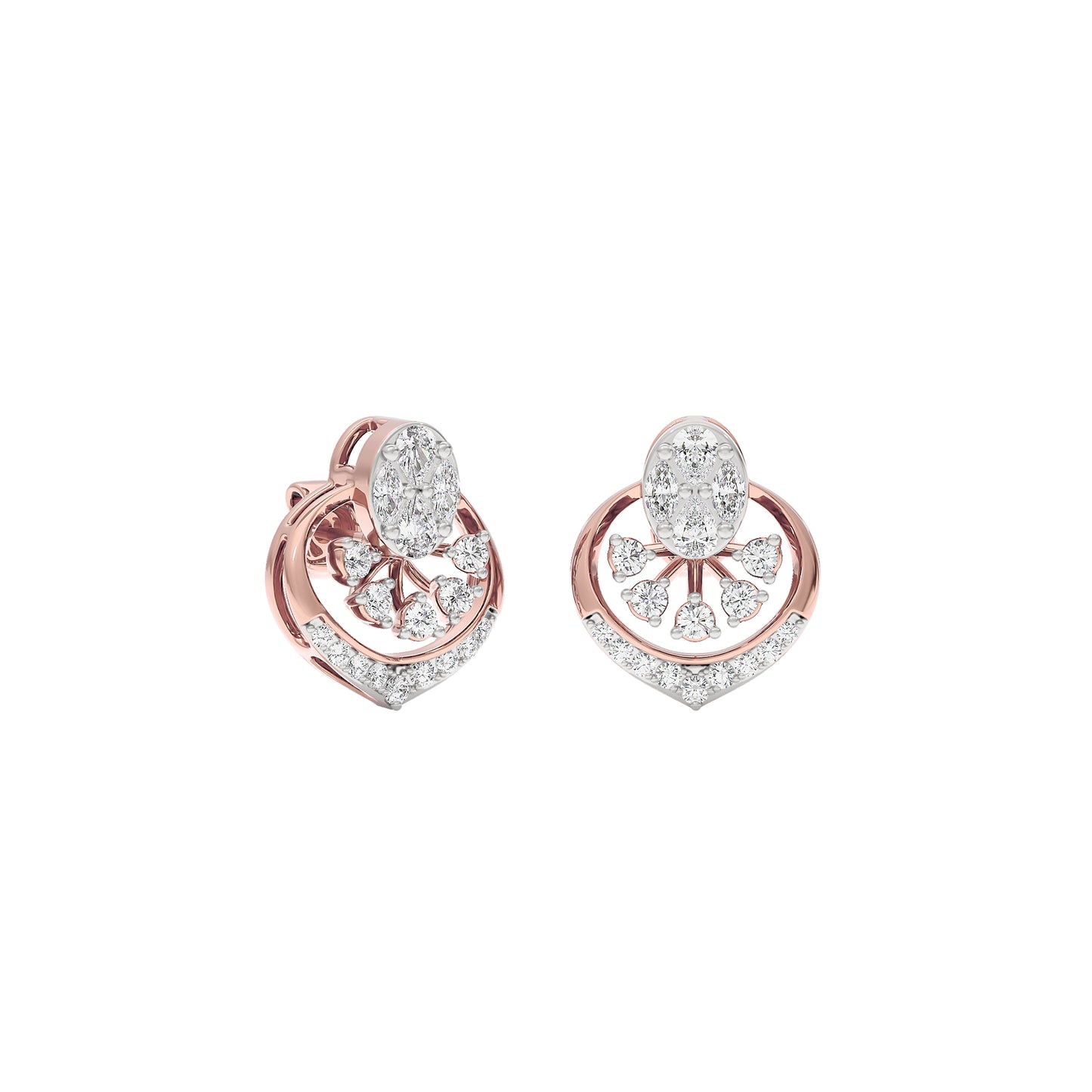 Twilight Glimmer Diamond Earrings 18 KT / Rose Gold