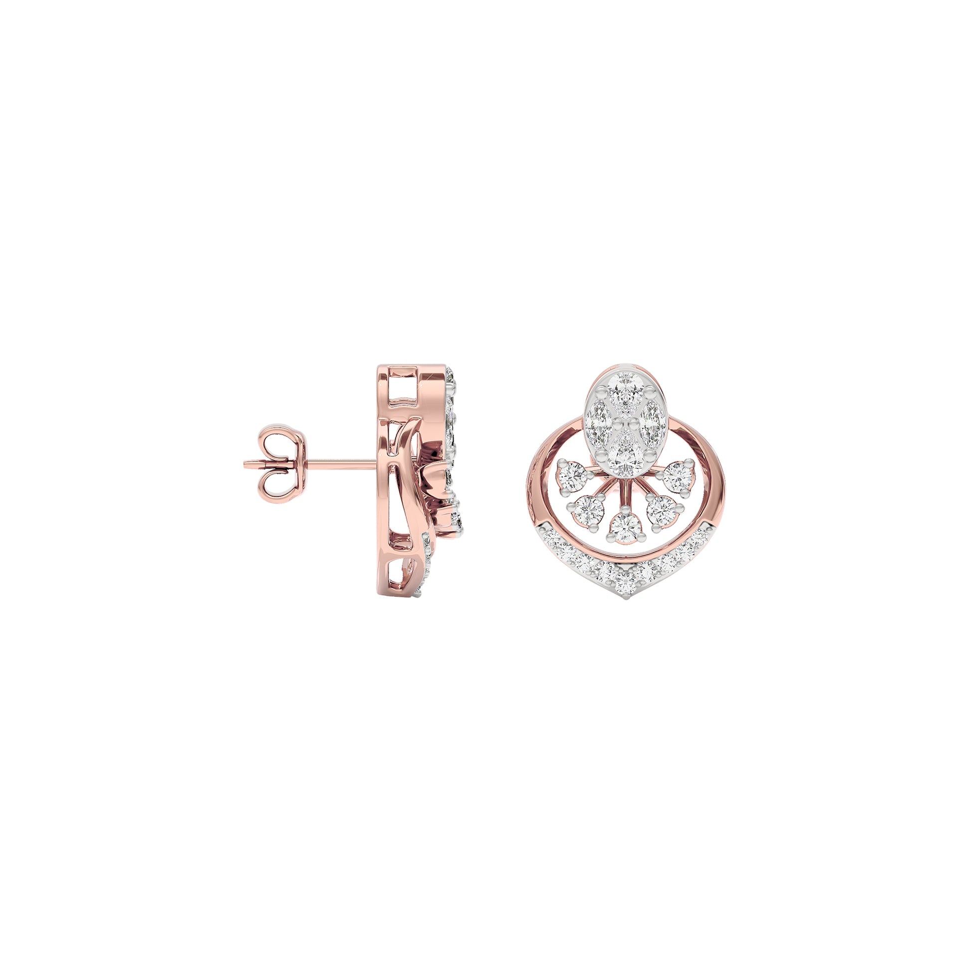 Twilight Glimmer Diamond Earrings 18 KT / Rose Gold