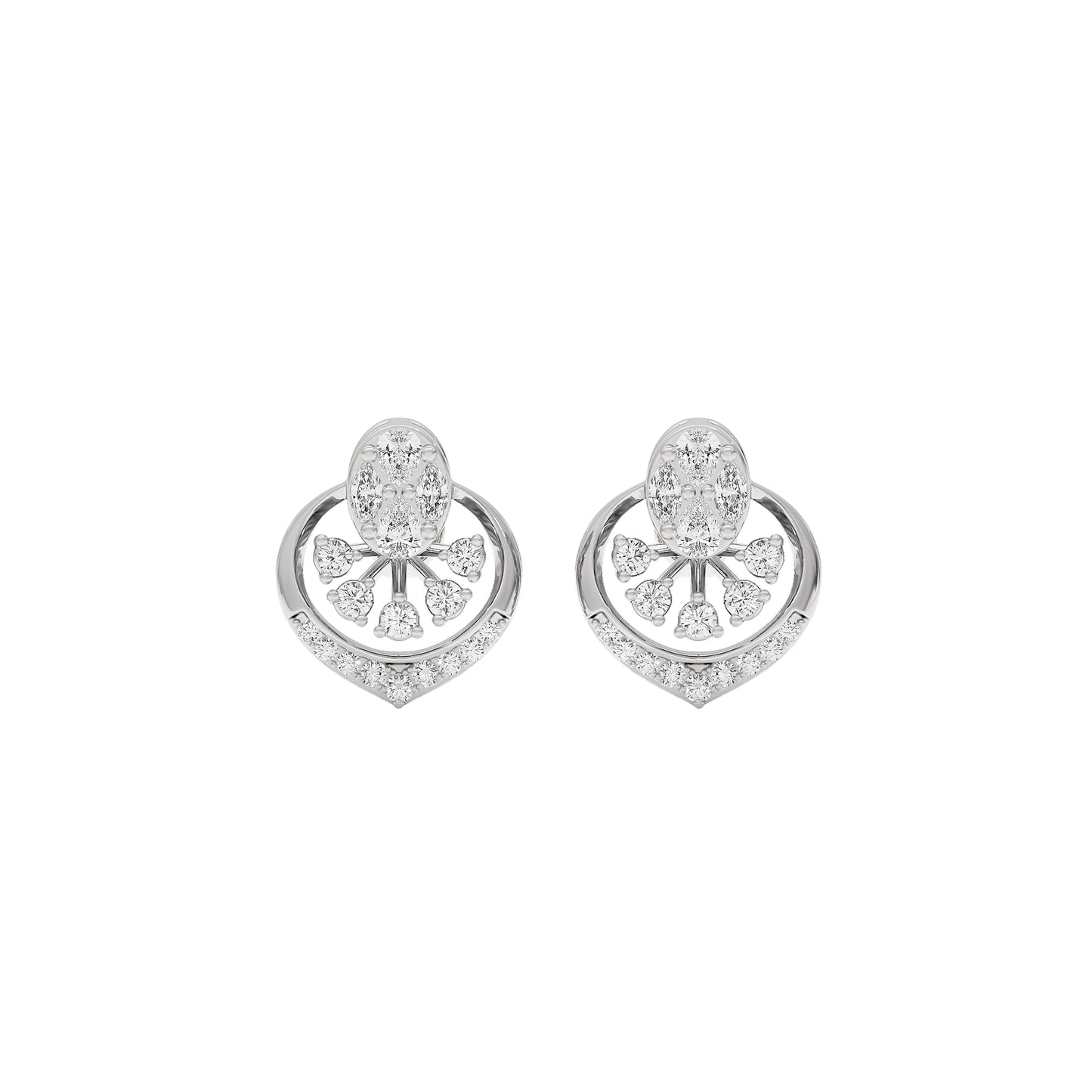 Twilight Glimmer Diamond Earrings 18 KT / White Gold