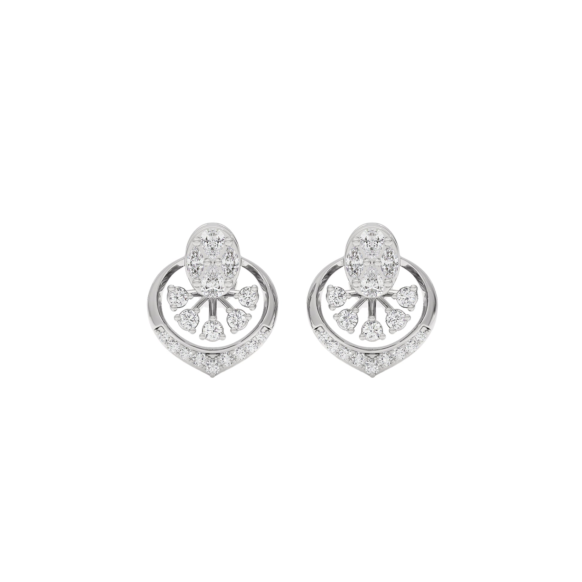 Twilight Glimmer Diamond Earrings 18 KT / White Gold