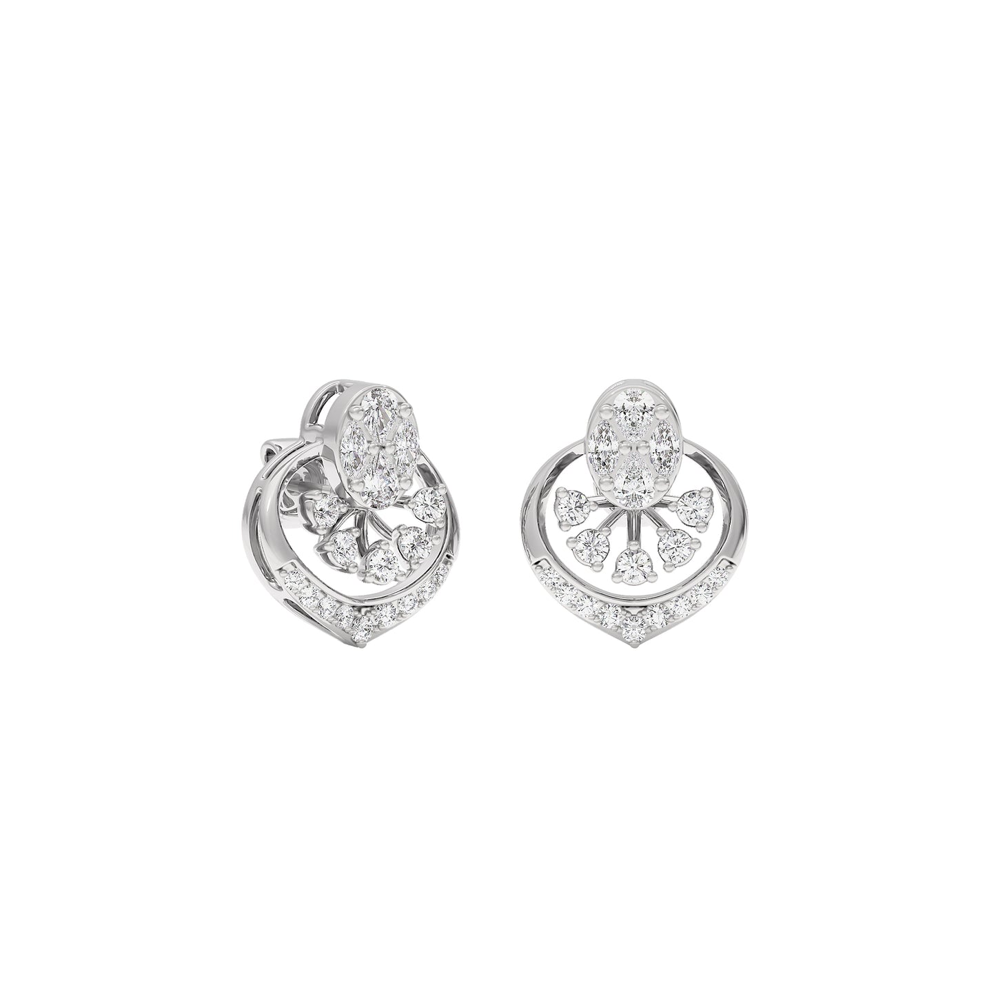 Twilight Glimmer Diamond Earrings 18 KT / White Gold