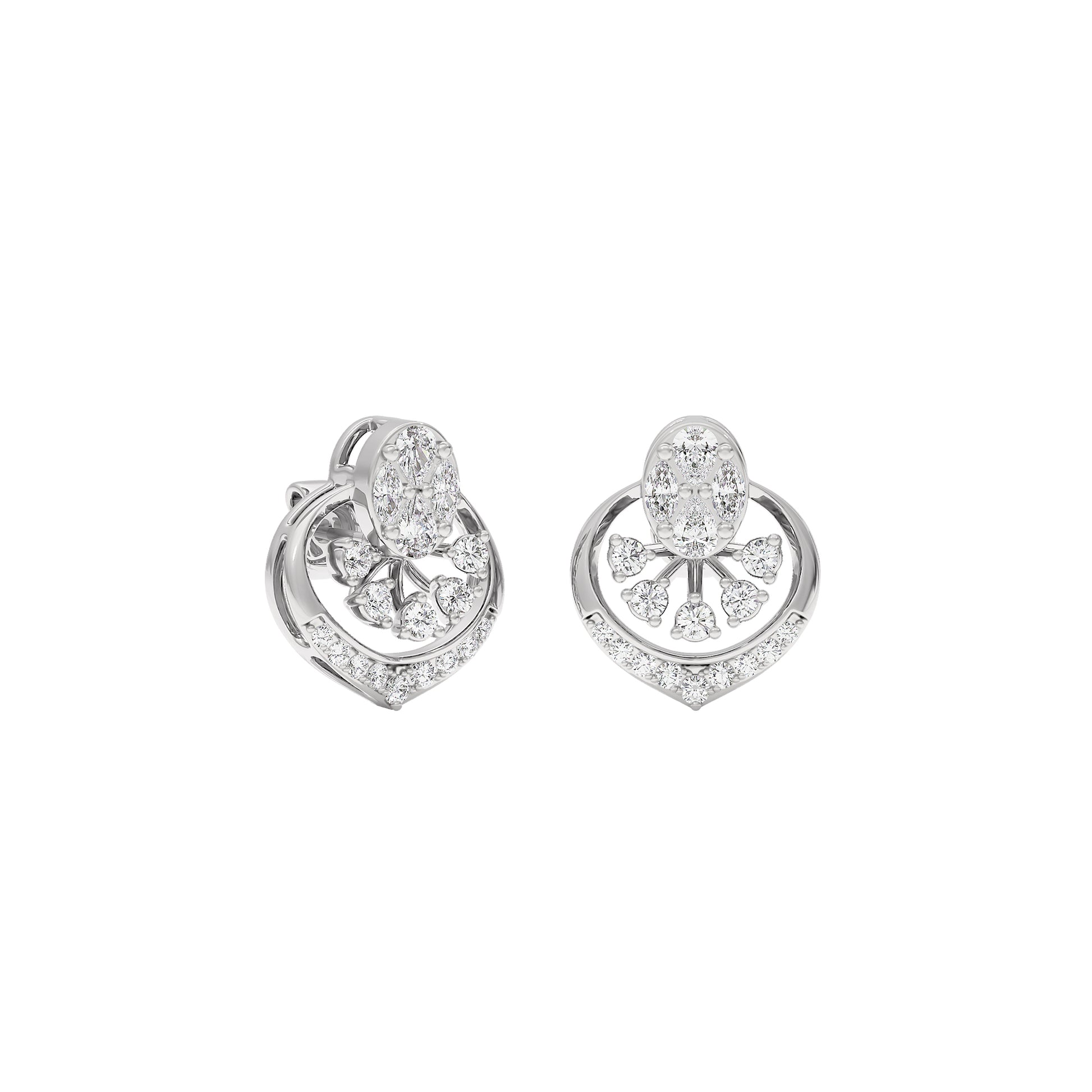 Twilight Glimmer Diamond Earrings 18 KT / White Gold