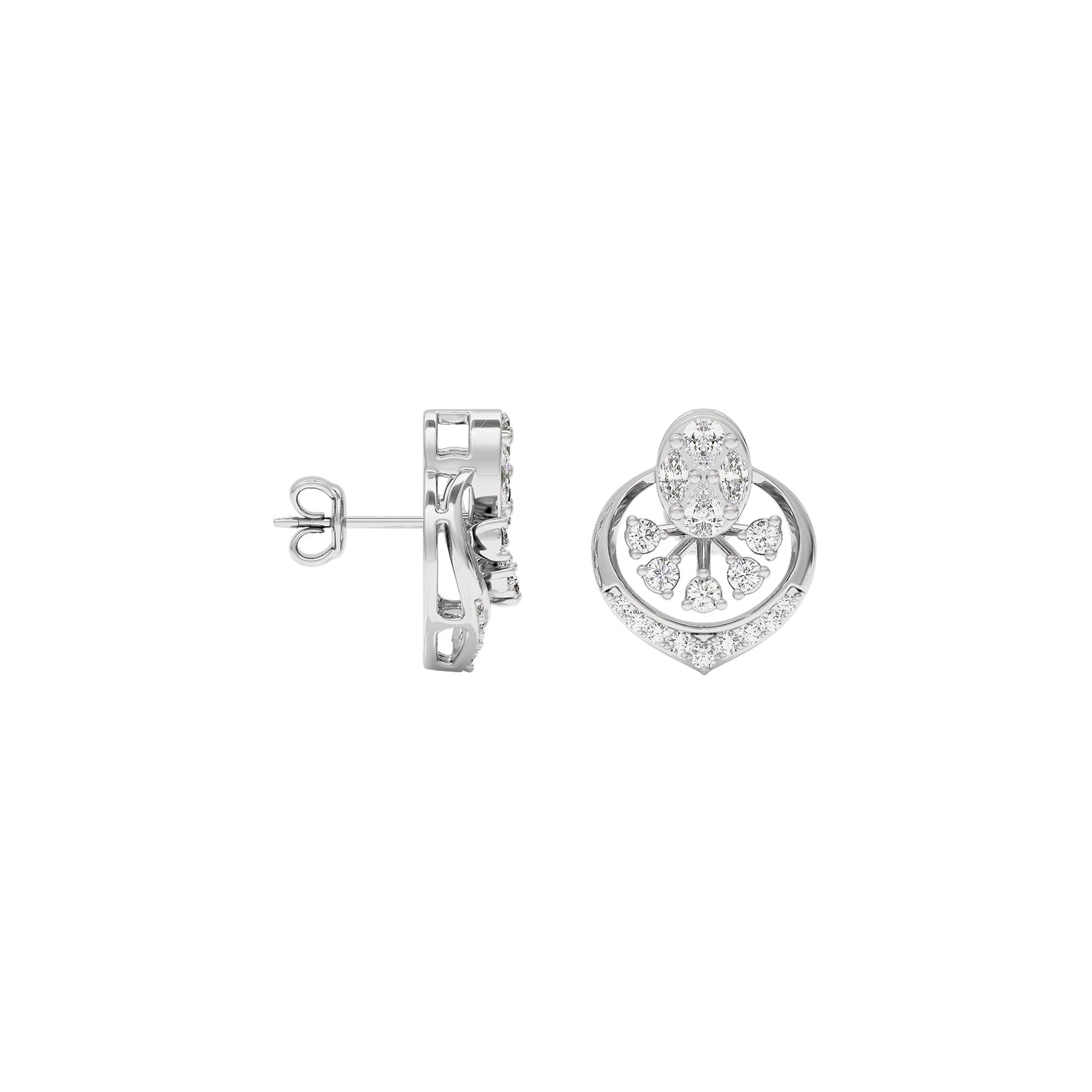 Twilight Glimmer Diamond Earrings 18 KT / White Gold