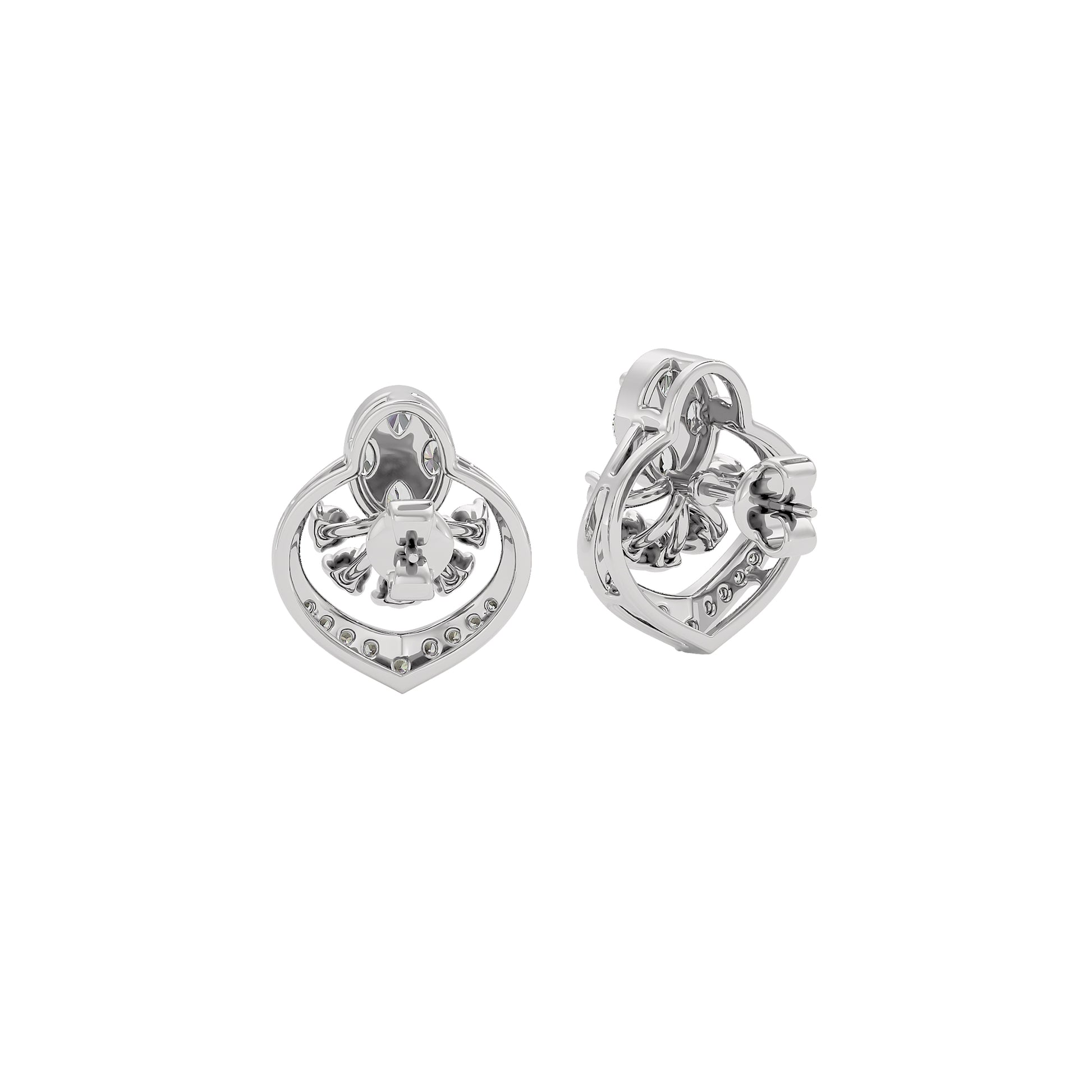 Twilight Glimmer Diamond Earrings 18 KT / White Gold