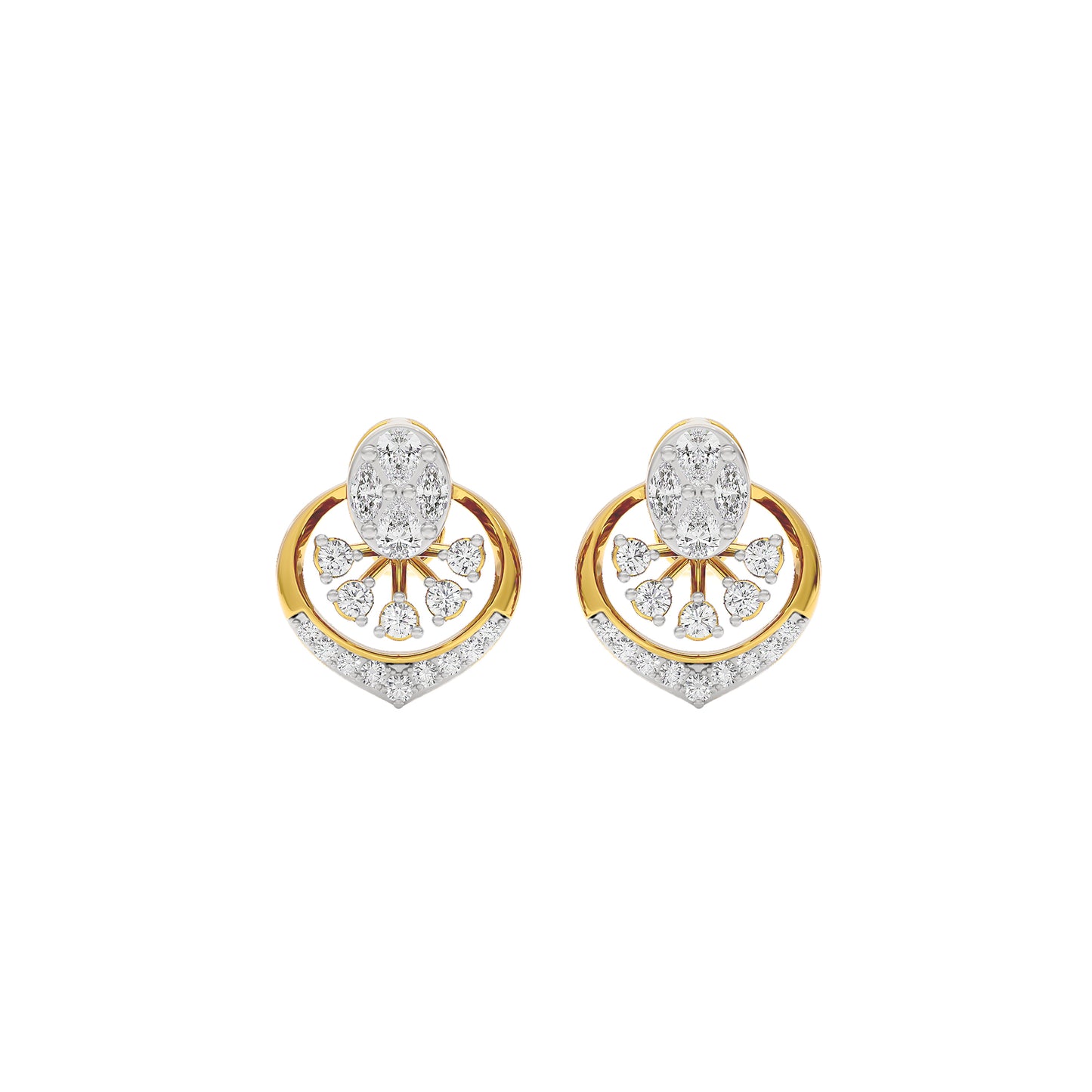 Twilight Glimmer Diamond Earrings 18 KT / Yellow Gold