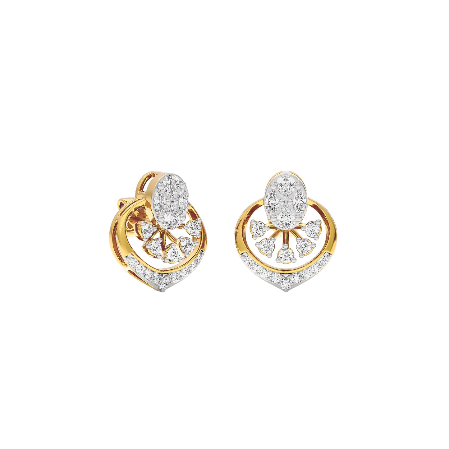Twilight Glimmer Diamond Earrings 18 KT / Yellow Gold