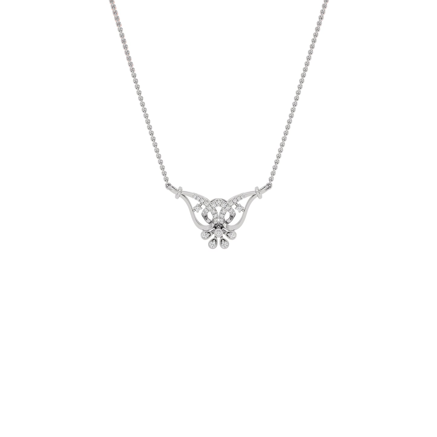 Kamala Diamond Mangalsutra 18 KT / White Gold