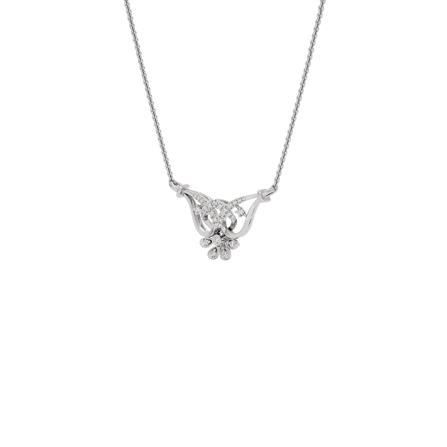 Kamala Diamond Mangalsutra 18 KT / White Gold