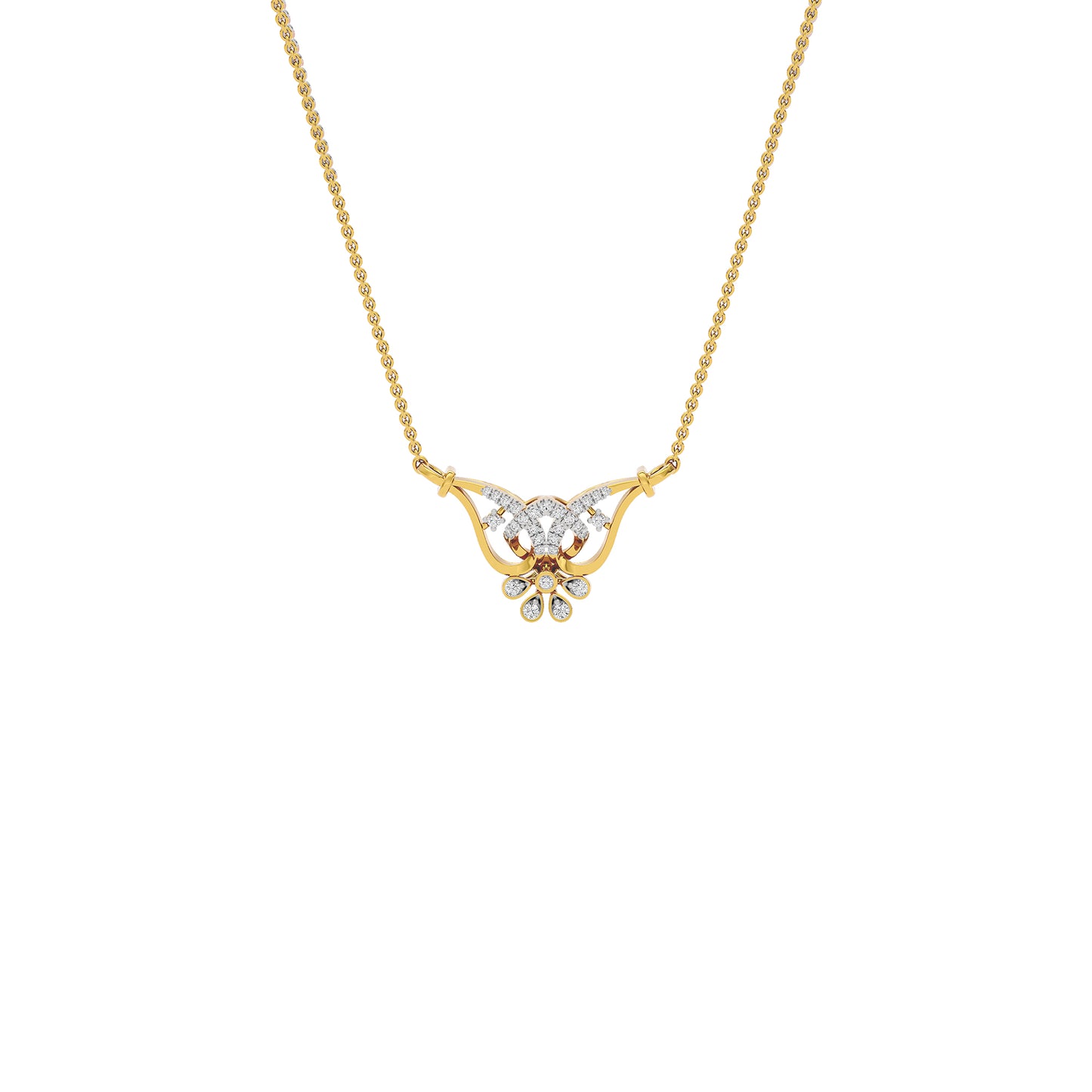 Kamala Diamond Mangalsutra 18 KT / Yellow Gold