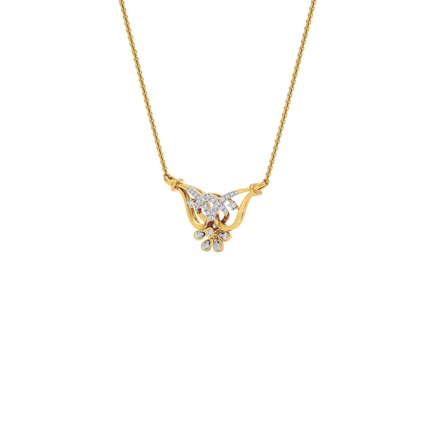 Kamala Diamond Mangalsutra 18 KT / Yellow Gold