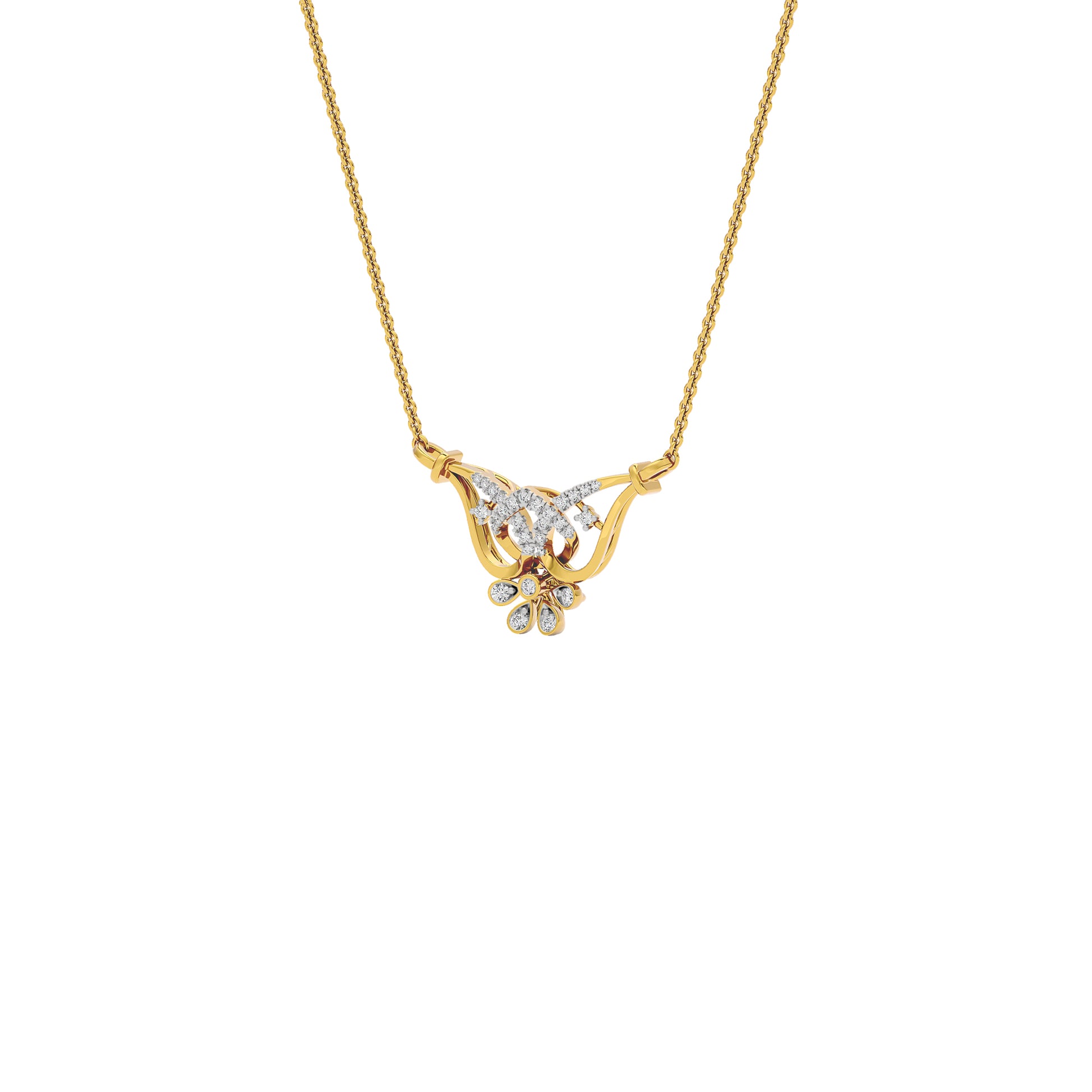 Kamala Diamond Mangalsutra 18 KT / Yellow Gold
