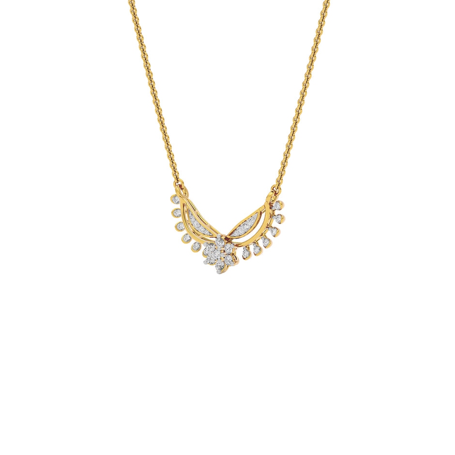 Neerja Diamond Mangalsutra 18 KT / Yellow Gold