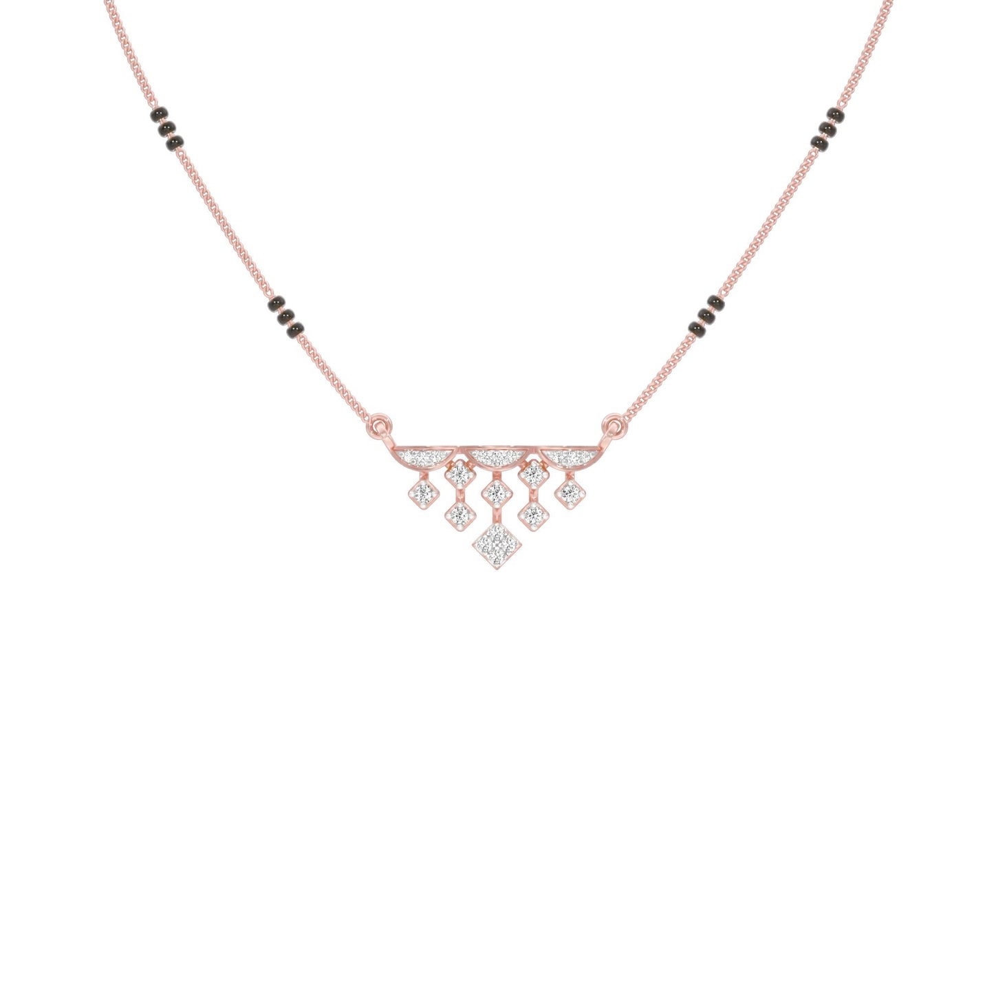 Kusum Diamond Mangalsutra 9 KT / Rose Gold