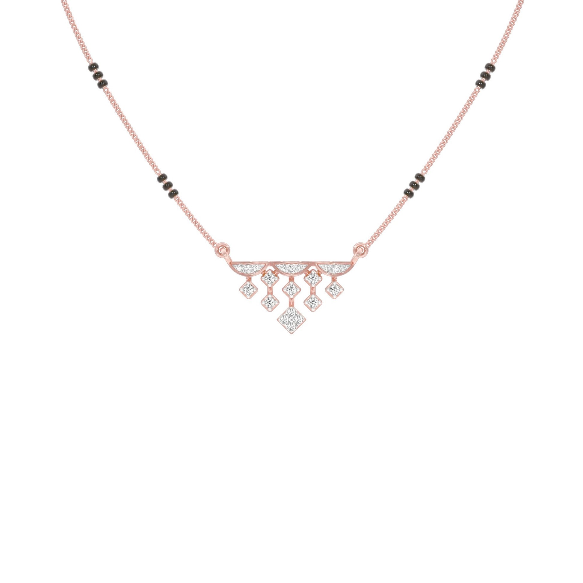 Kusum Diamond Mangalsutra 9 KT / Rose Gold