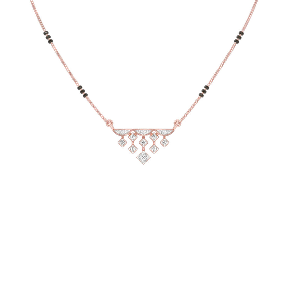 Kusum Diamond Mangalsutra 9 KT / Rose Gold