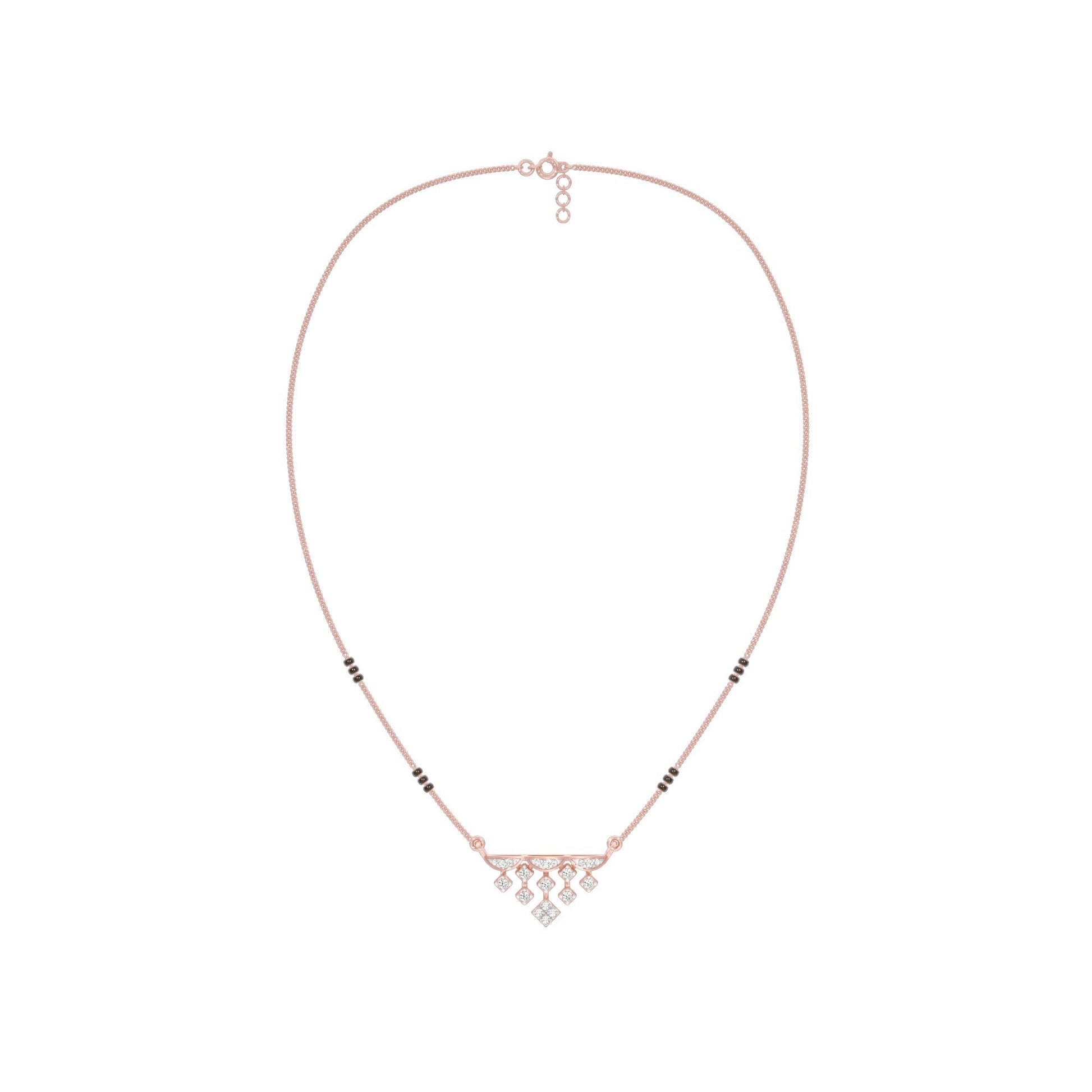 Kusum Diamond Mangalsutra 9 KT / Rose Gold