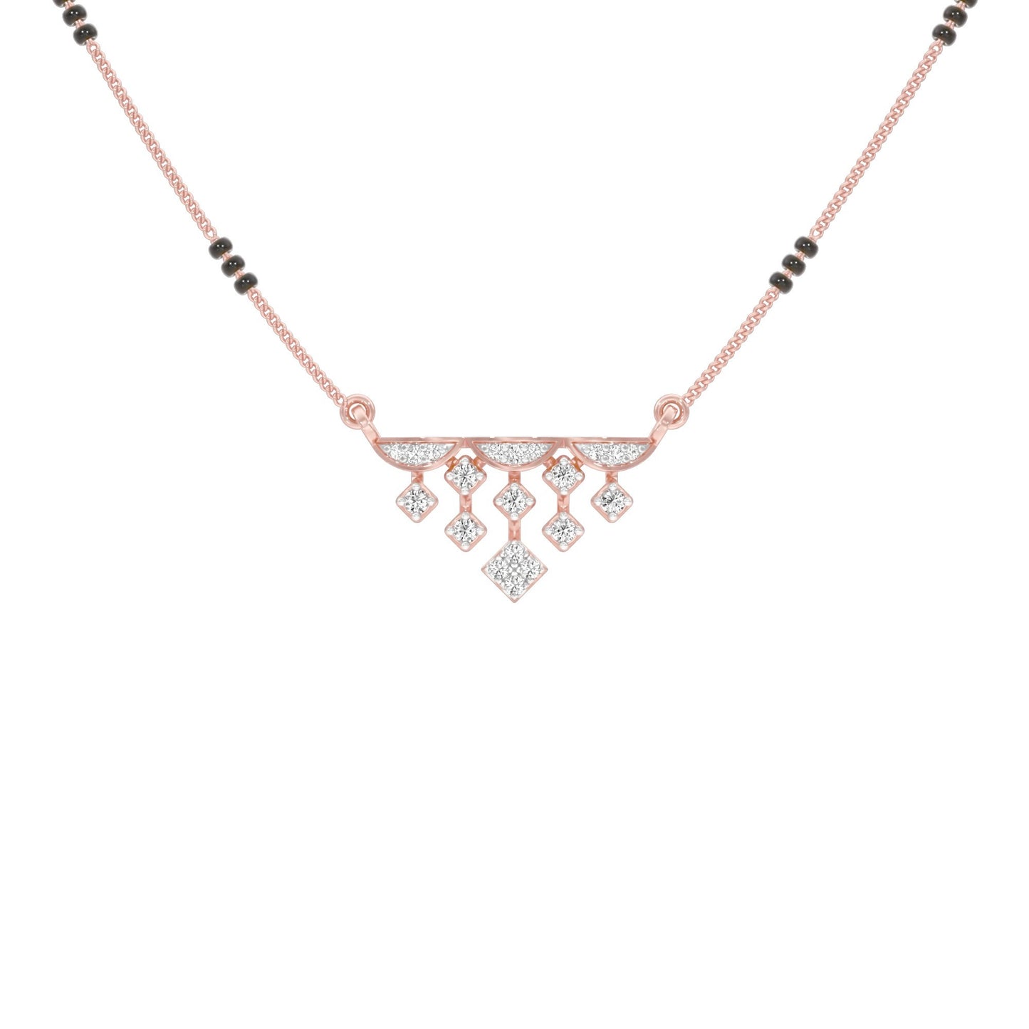 Kusum Diamond Mangalsutra 9 KT / Rose Gold