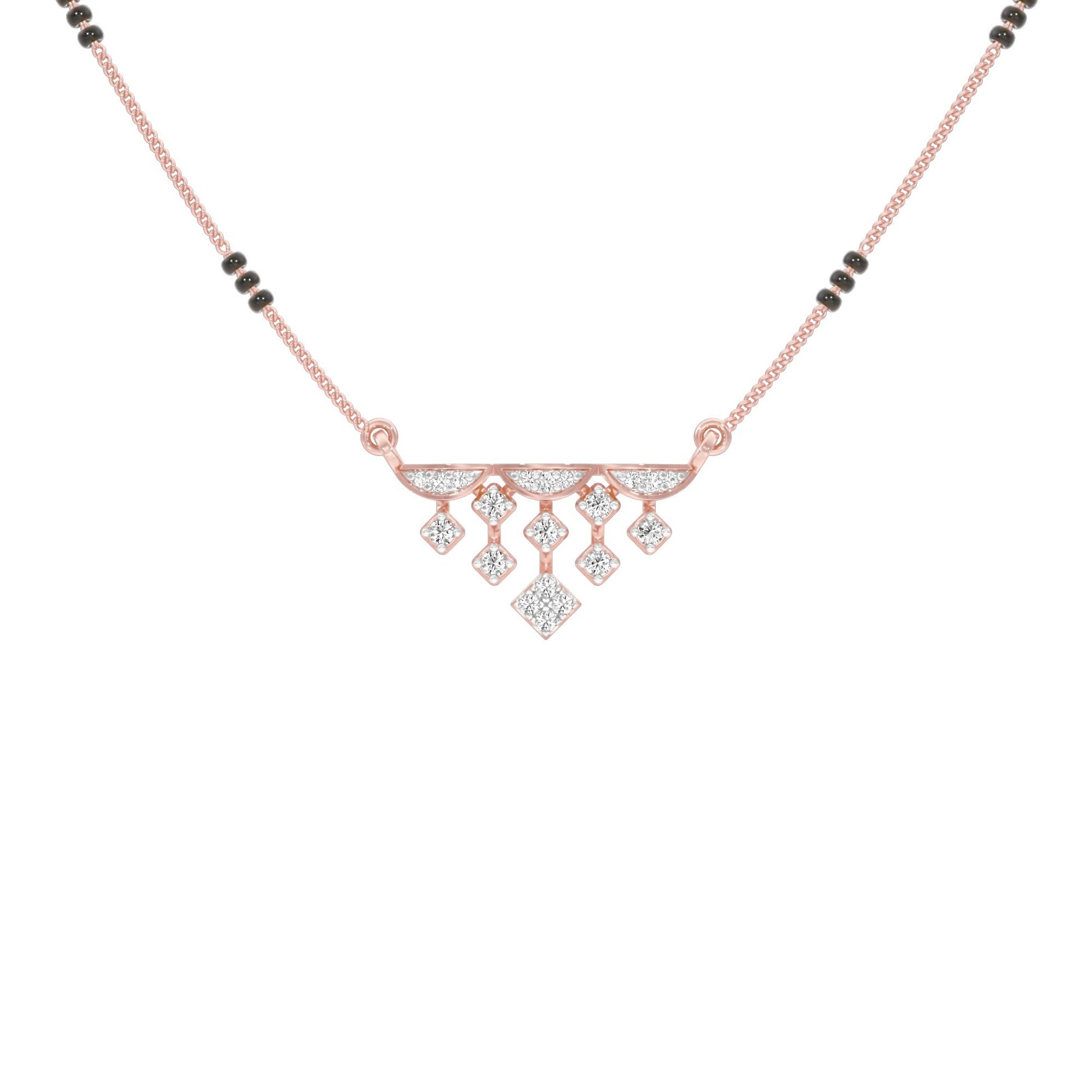 Kusum Diamond Mangalsutra 9 KT / Rose Gold